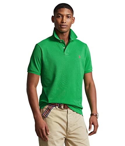 Image of POLO RALPH LAUREN Classic Fit Mesh Polo Shirt Golf Green SM