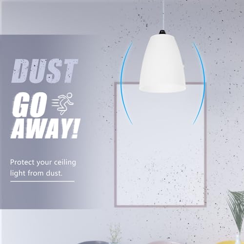 DOITOOL Plastic Lamp Shade Replacement 3Pcs Flat Light Cover Small Modern Chandelier Lamp Shade Ceiling Light Cover for Wall Table Pendant Floor Lamp 30mm - Image 5