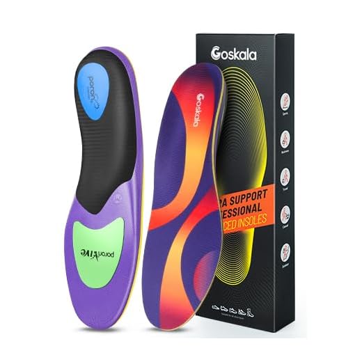 Professional Medium Arch Support Shoe Inserts, Over 230+ lbs Plantar Fasciitis Insoles for Women and Men, Flat Feet Orthotics Insert Athletic Shoe Insole