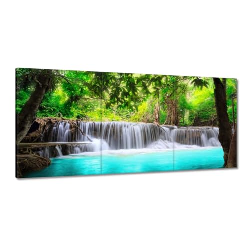 Peinture sur toile cascade Asie 210x100 de tableau mural