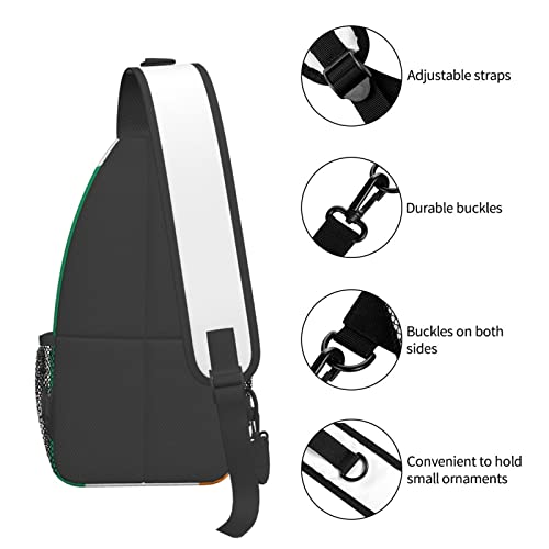 Mochila bandolera unisex negra para senderismo miniatura 6