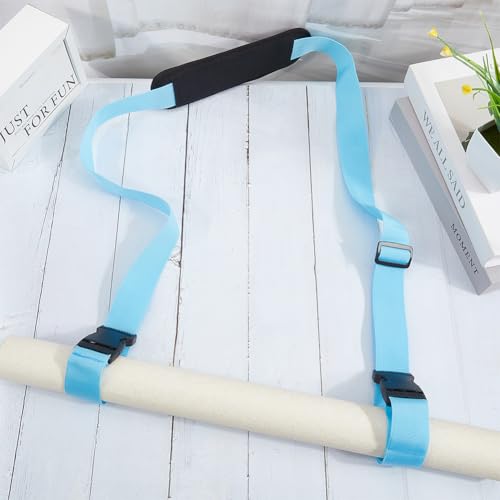 GORGECRAFT Beach Chair Carrying Strap Adjustable Scooter Anti-Slip Shoulder Straps Replacement Light Blue Universal Padded for Backpack Foldable Balance Bikes Camping Picnics Outdoor 100-189cm4