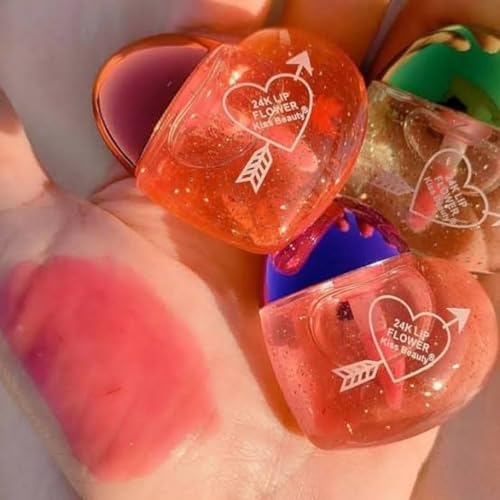 Bajajbeautyshop Heart Shaped Pink Lip Gloss, Sweet Lip Color for girls & women (1) - Image 4