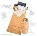 BuddyBagz Lion Brave Buddy, Super Fun & Unique Sleeping Bag/Overnight & Travel Kit for Kids, All in 1 Traveling-Made-Easy Solution Complete with Stuffed Animal, Pillow, Sleeping Bag & Overnight Bag