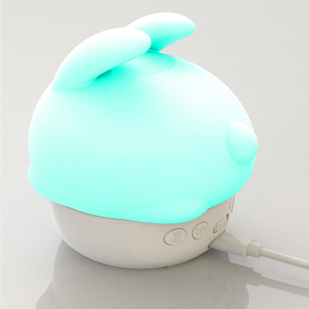 Silikonowa dotykowa lampka nocna z budzikiem ładowana przez USB lampka nocna kreatywna zwierzę pat lampa 1200 mAh LED królik lampka nocna