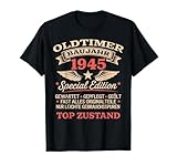 T-Shirt 81. Geburtstag Herren Damen 81 Jahre Deko