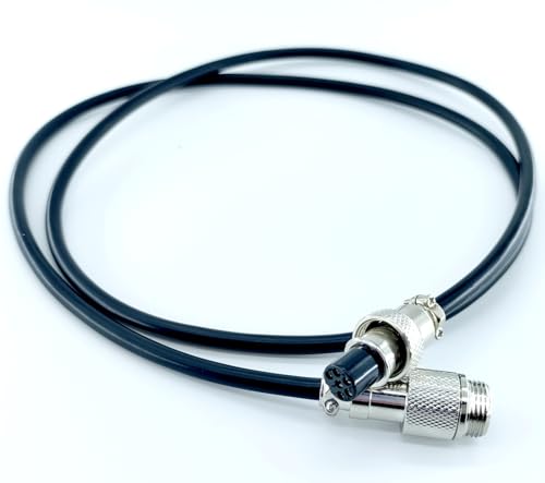Cable conector aviación GX12 6 pines macho a hembra 1 m miniatura 5