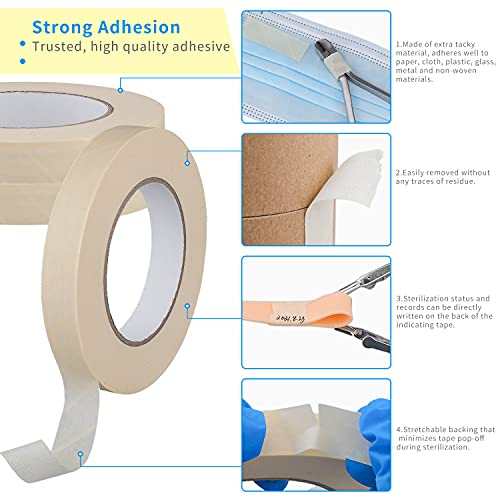 Faruijie MIEJUNZHISHIDAI Autoclave Indicator Tape Steam Lead And Latex Free Dental Tattoo Supply 0.78 Inch Wide thumb #5