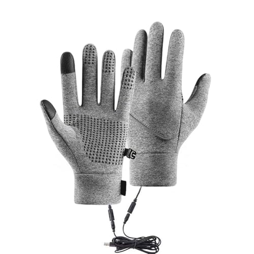 Gants chauffants USB de moto et ski noirs avec paume antidérapante