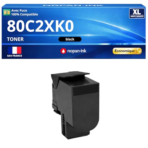 Toner 80C2XK0 Lexmark CX510 compatible noir 8000 pages
