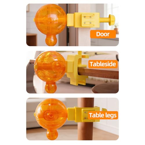 Distributeur de nourriture rotatif pour chat avec pince de taille réglable