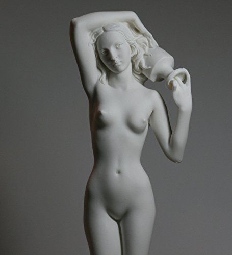 Statue, nackte Frau, nackte Frau, aus gegossenem Marmor, Skulptur, erotische Kunst, 39,6 cm