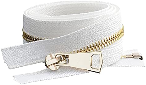 5/10 個 30/40/50/60/70/80 センチメートル 5# カラフルなオープンエンドオートロックゴールドメタルジッパー