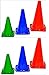 CW Training Tall Marker Ground Cones Multi Color Set 6
