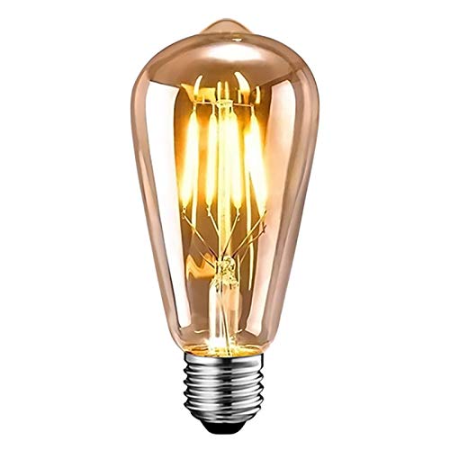 Ampoule Edison vintage - Ampoule LED - Blanc chaud - E27 - 4 W - Ampoule rétro - Idéale pour éclairage nostalgique et rétro dans la maison, café, bar, etc Cover