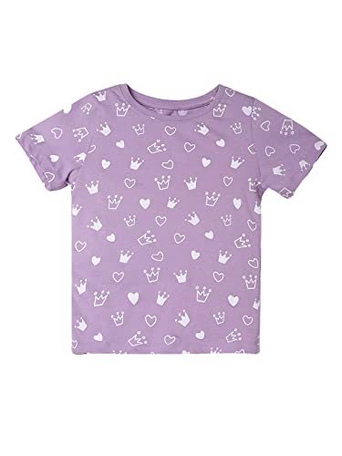 Image of UrbanMark Junior Girls 100% Cotton All Over Printed Half Sleeves T Shirt