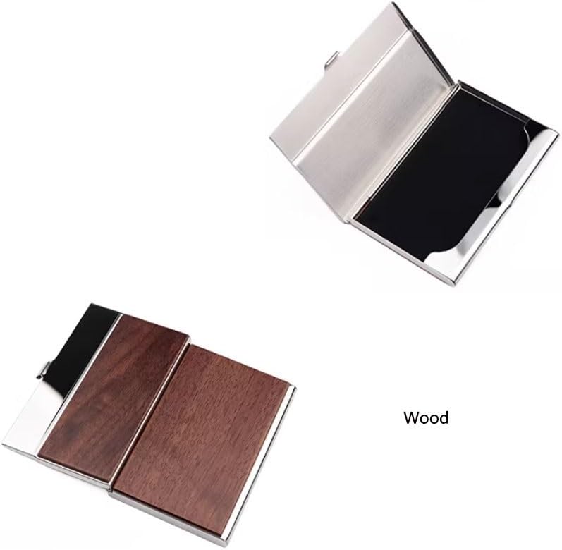 Men's Women's Business Card Holder Wooden Storage Gift Case