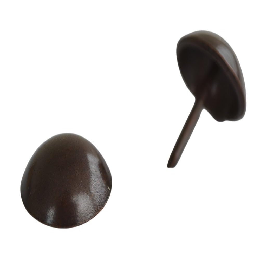 Black Barn Upholstery Supplies 10.5mm Head - 13mm Shank Upholstery Nails (1660) High Dome Antique on Steel / 100 Nails