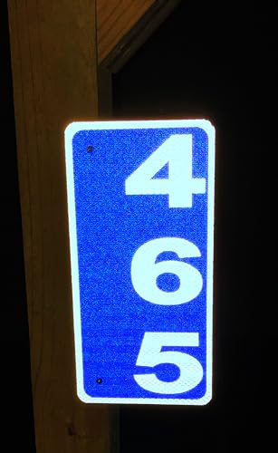 image for MACNITO Custom 911 Reflective Address Sign - very highly visible in th