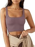 [DESIGN] - Dieses kompressive Crop-Top hat einen quadratischen Ausschnitt und kann mit oder ohne BH getragen werden.Basic und klassisch, mit einer moderaten Dicke, und das eng anliegende Design ermöglicht es, Ihre Körperkurve zu manifestieren, so dass Sie selbstbewusst und charmant.