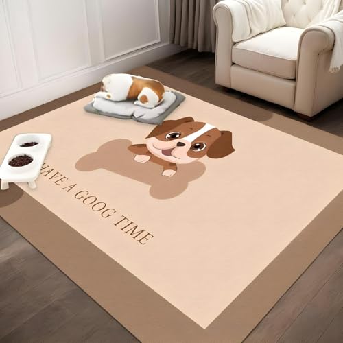 Tapis de sol imperméable pour chien et chiot, modèle absorbant gris lavable