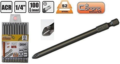 RICHMANN EXCLUSIVE PH2 NON SLIP screwdriver bits set of 10, 100 mm long (C6541)