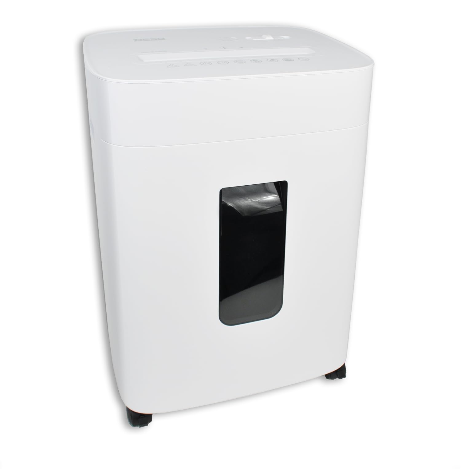DESQ® Distruggidocumenti livello di sicurezza P5 – Microcut (2500 particelle/A4), 2 x 12 mm, 20 litri, 10 min. Non stop, 8 fogli, 4 rotelle, ufficio/casa, design olandese, 20075