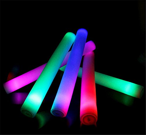 Palos de Espuma LED (Amarillo) - Palos de Espuma Luminosos para Fiestas Cover