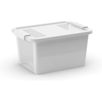 PROREGAL SuperSparSet 2 x Multi-Purpose Storage Containers Storage with Lid H x W x D 26 x 36.5 x 19 cm 11 Litres White Container Box Storage Box