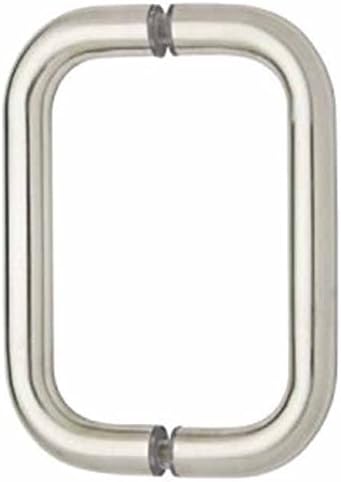Dynasty Hardware 6" Back to Back Tubular Shower Door Pull for Frameless Shower Doors, Satin Nickel