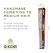 Kent 4T 6 Inch Double Tooth Dressing Comb, Coarse and Fine Grooming Comb for Hair, Beard, Mustache - Styling for Men, Women, and Kids. Made in England