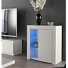 MMT Furniture Designs Ltd Modern dressoir met LED-verlichting, wit glanzend en mat, wit, maat S