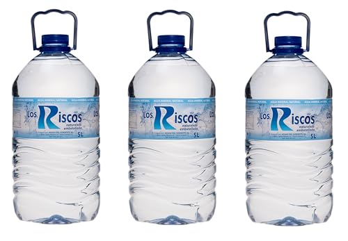 PACK 3 - Agua Los Riscos 5L | Agua Mineral Natural de Mineralización Débil | Garrafa Formato Ahorro | Ideal Hostelería y Consumo Diario