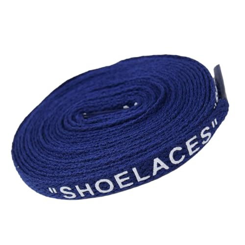 [HIROMARUjp] �V���[���[�X �C�Ђ� �C�R ���R ���o�[�v�����gSHOELACES�������� (120cm, NAVY × WHITE)