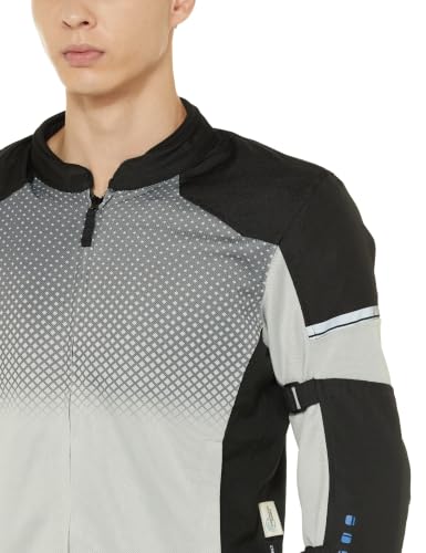 Image of Royal Enfield HIGH STREET ECO RIDING JACKET|CE level 2 armours at Shoulders & Elbows CE level 2 armour at back, XY CE level 1 armour at Chest|Super soft Neoprene fabric at collar |NEON GREEN M