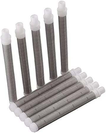Airless SJG Airless Spray Gun Filter Latex 60 Mesh 10 Packs Push on Type ，Replace High-Pressure Spraying Accessories
