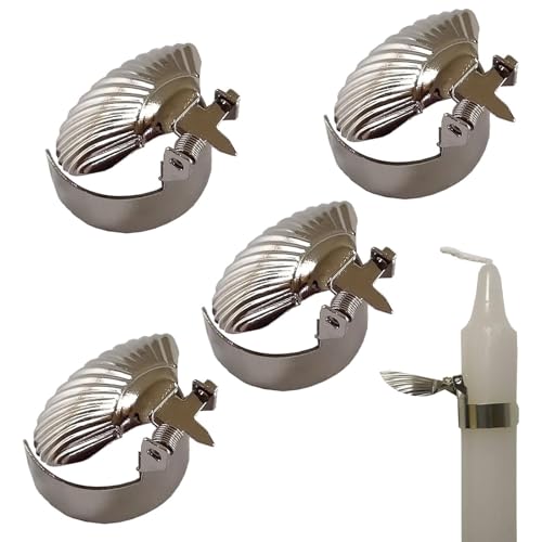 Tewzafiya Automatisk ljussläckare 4 stycken metallsläckare brandsläckare ljusveke stoppare ljusskärare ljusskydd veke flamsläckare för säker släckning av ljusflamman