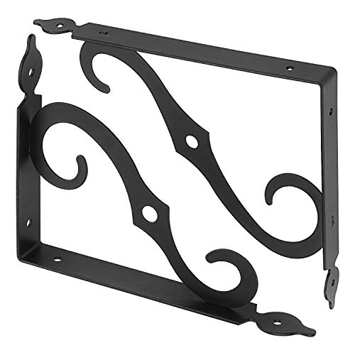 Starvast 2 Pack Decorative Wall Shelf Brackets, 5.5 X 4.3 Inch Black Metal Shelf Supporter Triangle Shelf Brackets For Show Shelves, Bedroom/Kitchen/Office Shelves (140X110X2Mm) #TOP5