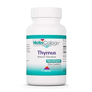 Nutricology Thymus – Natural Glandular, Immune Support – 75 Vegicaps