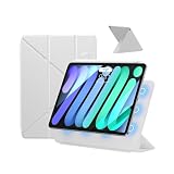 SANDUODD iPad mini7 ケース(A17 Pro、2024) iPad mini 第7/6世代 ケース (2024/2021) 8.3インチ ケース 強力マグネット吸着 横置＆縦置 角度調整可能 三角形スタンド 安定感 Pencil Pro/USB-C対応 超スリム 極薄 軽量 耐久性保護カバー (ライトグレー)
