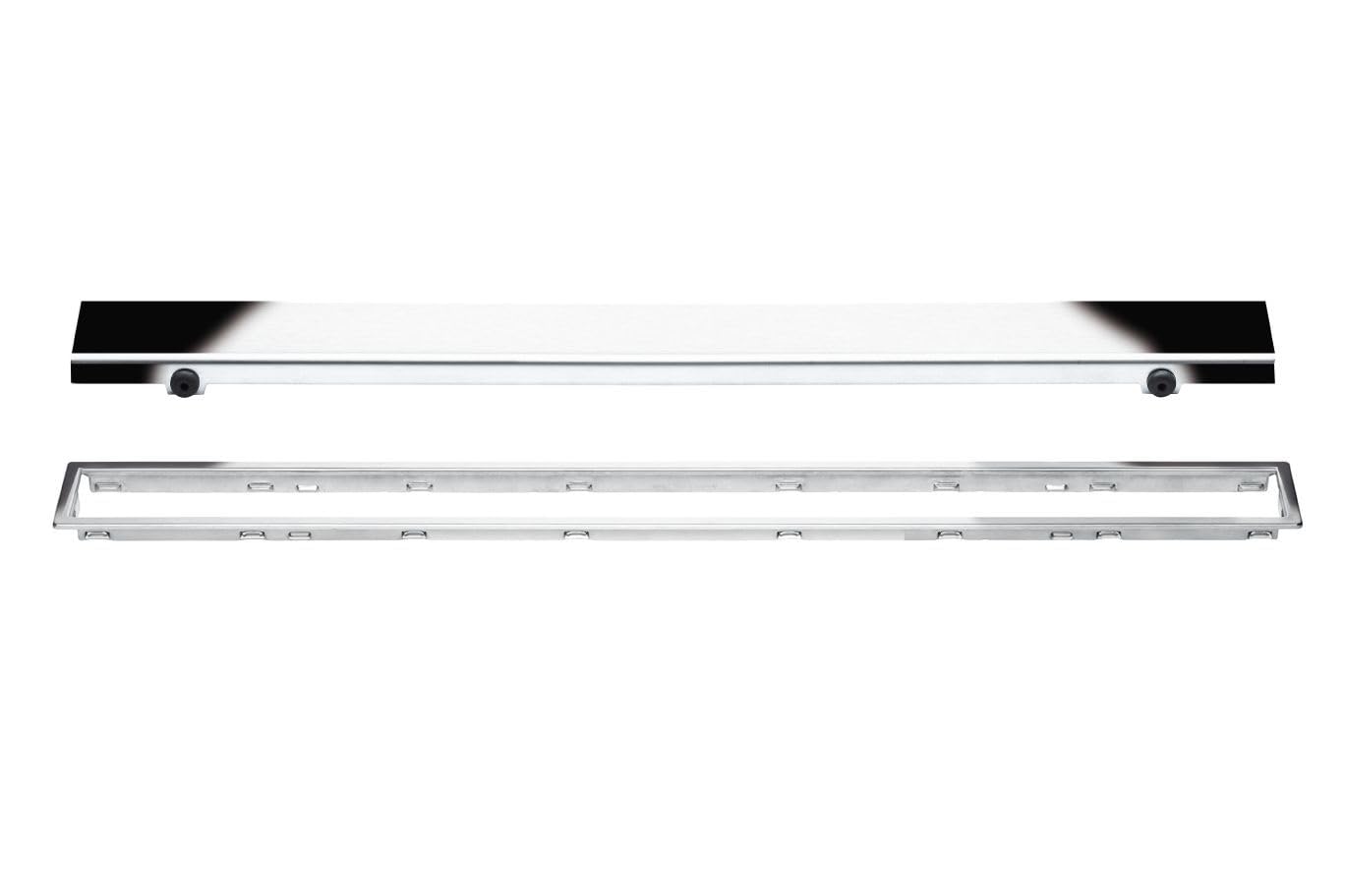 Schluter Kerdi Line Linear Drain with 3/4" Frame 28" Solid Grate - For Showers & Wet Rooms - Chrome - KL1AR19EP70