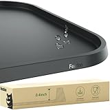 Feedoo Pet Feeding Mat [Warped Resistant Raised Edge], Water-Proof Silicone Placement for Food Water Bowls, Anti-Slip Base Protect Floor, BPA-Free&Dishwasher-Safe [23.5x13.5inch Large, Gray]