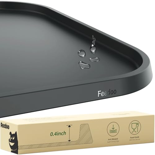 Feedoo Napfunterlage Katzen, Superdicker Silikonmatte, Erhöhter...