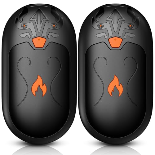 Handwärmer Wiederaufladbar 2 Pack, Handwärmer Elektrisch mit 24 Stunden Wärme & 3 Heizmodi,Tragbarer Taschenwärmer für Reno-Patienten, Frauen Männer(Schwarz)