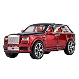 Coche Fundido a Escala para Rolls Royce Cullinan, Modelo de aleación de Metal Fundido a presión, Coche 1:32 tamaño (Color : Red with Box)