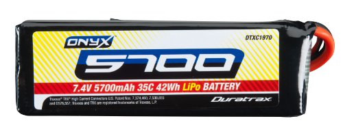 Duratrax LiPo Onyx 2S 7.4V 5700mAh 35C Soft Case Traxxas