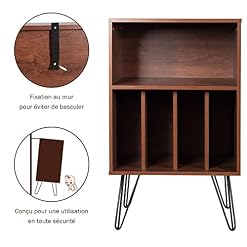 GOPLUS Table d’Appoint avec Armoire de Rangement, Bout de Canapé pour Bureau,Salon avec Pieds en Métal, 5 Etagère de… - Les Beatles, Paul McCartney, John Lennon, RIngo Starr, George Harrison GOPLUS Table d'Appoint avec Armoire de Rangement, Bout de Canapé pour Bureau,Salon avec Pieds en Métal, 5 Etagère de… – Image 6