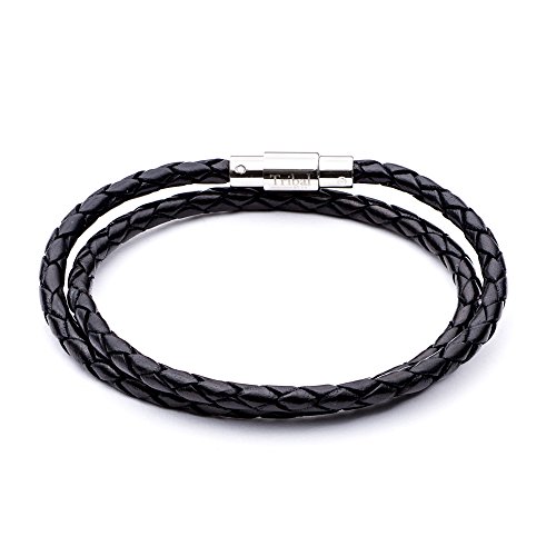 Tribal Steel Garçon Acier Bracelets multi-tours - Tk707-2 blk 16 Cover