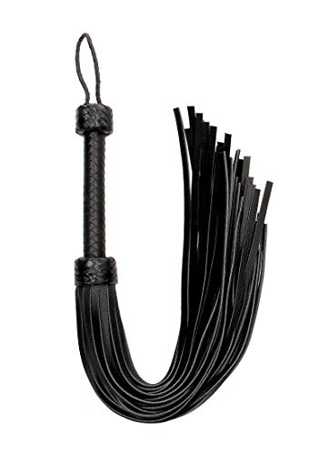 Shots Ouch! Pain - Heavy Leather Tail Flogger - Black - Afbeelding 3