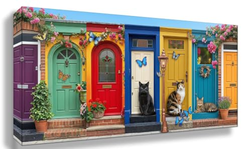 Peinture diamant chat 100x200cm grand format kit broderie strass numéro d'art
